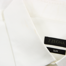 Z Zegna White Cotton Slim Fit Hidden Button Down Dress Shirt 42EU/16.5US