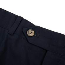 Paul Stuart Navy Blue Wool Woven Unlined Flat Front Zip Up Trouser Pants 36W