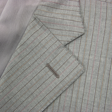 Mabro Grey Brown Loro Piana S130s Wool Multi-Striped Vented 3Btn Jacket 40R