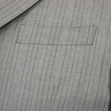 Mabro Grey Brown Loro Piana S130s Wool Multi-Striped Vented 3Btn Jacket 40R