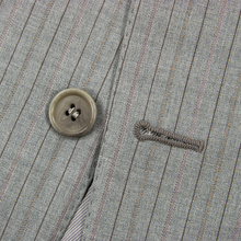 Mabro Grey Brown Loro Piana S130s Wool Multi-Striped Vented 3Btn Jacket 40R