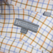 Hickey Freeman Multi-Color Cotton Tattersall Plaid Spread Dress Shirt 17.5US