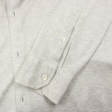 NWOT CURRENT Zegna Grey Silk Cotton Jersey Knit Glossy Spread Dress Shirt XL