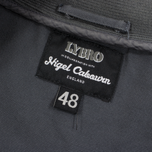 LNWOT Nigel Cabourn Slate Blue Cotton Pique Leather Trim Blouson Jacket 42US