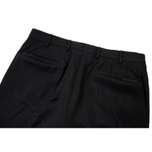 Prada Charcoal Grey Wool Twill Glossy Flat Front Trouser Pants 46EU/33W
