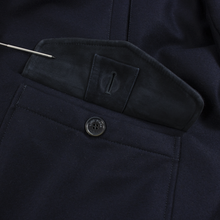 LNWOT Loro Piana Blue Zelander Wool Dyed Nutria Fur Leather Details Dbl Coat L