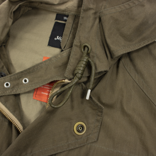 Nigel Cabourn Brown 100% Cotton Oil Cloth Belted Hooded Waxy England Jacket 38US