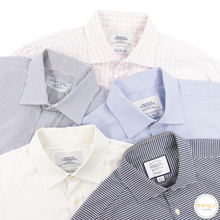 LOT of 5 Charles Tyrwhitt Multi Color Cotton Striped Checked Dress Shirts 16