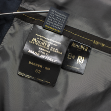 LNWOT Moorer Verona Blue Wool Silk Glossy Suede Detail Covered Placket Coat 42US