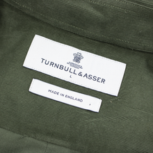 LNWOT Turnbull & Asser Green Cotton Corduroy Velvet 2 Chest Pkt Btn Down Shirt L