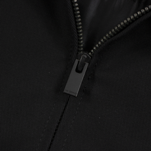 NWOT The Kooples Black Cotton Faux Fur Trim Leather Details Blouson Jacket 36US