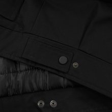 NWOT The Kooples Black Cotton Faux Fur Trim Leather Details Blouson Jacket 36US