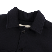 Maison Kitsune Navy Blue Wool Quad Patch Pkts Unlined Italy Jacket Small