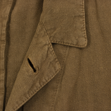 Massimo Alba Brown Linen Garment Washed Quad Patch Pkts Chore Jacket 42US