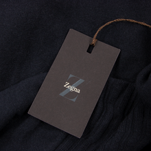 LNWT Zegna Midnight Blue Wool LS Piped Turtleneck Lightweight Sweater 50EU/M