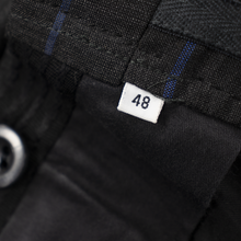 LNWOT Kiton Charcoal Grey Blue Wool Cashmere Windowpane FF Dress Pants 32W/48EU