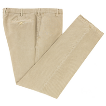 NWT Rota Rotasport Beige Cotton Twill Unlined Handmade Flat F. Pants 39W/58EU