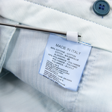 NWT Boglioli Milano Sky Blue Cotton Blend Tweed Unlined Flat Front Pants 30W