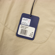 NWT Faconnable Beige Cotton Unlined Side Tabs Flat Front Pants 34W