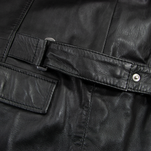 NWT Schiatti & Co. Kenny Black Leather Side Tabs Multi Pkts Field Jacket 54R US