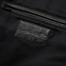 NWT Schiatti & Co. Black Leather Multi Pocket Side Tabs Field Jacket