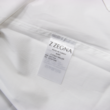NWT Z Zegna Ivory White Cotton Slim Fit Semi-Spread Collar Dress Shirt X-Large