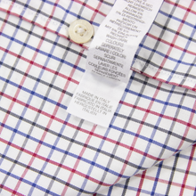 Paul Smith White Multi Cotton Check Italy Flip Cuff Spread Dress Shirt 39EU/15.5