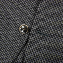 LNWOT Ring Jacket Black Grey Wool Houndstooth Patch Pkts 3/2 Roll Jacket 42R