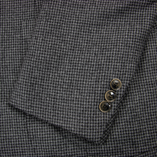 LNWOT Ring Jacket Black Grey Wool Houndstooth Patch Pkts 3/2 Roll Jacket 42R