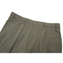 Brooks Brothers Ash Grey Cotton Blend Stretch Unlined Pleated Front Pants 34W