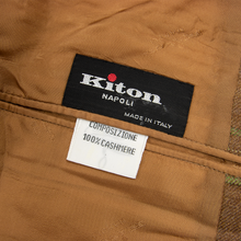 Kiton Rust Orange Green 100% Cashmere Plaid Woven Handmade Dual Vents Jacket 42L