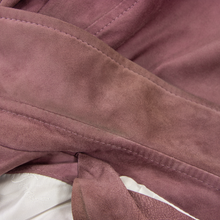 NWD Schiatti Purple Suede Leather Unstructured Top Stitch Blouson Jacket 40US