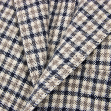 NWOT Cesare Attolini Taupe Blue Cashmere Flannel Checked Patch Pkt Jacket 44R