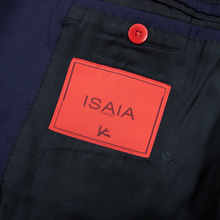 CURRENT Isaia Admiral Blue S130's Wool Woven Dual Vents 2Btn Jacket 46S