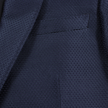 LNWOT CURRENT Burberry Blue Silk Textured Dot Italy Iridescent Dinner Jacket 38R
