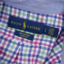 LOT of 5 Ralph Lauren Multi-Color Cotton Checked Plaid Dress Shirts L