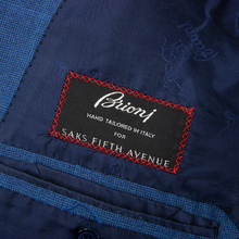 Brioni Cerulean Blue Wool Woven Windowpane Dual Vents 3Btn Jacket 46R