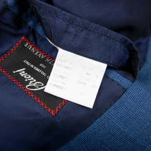 Brioni Cerulean Blue Wool Woven Windowpane Dual Vents 3Btn Jacket 46R