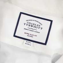 LOT of 5 Charles Tyrwhitt White Blue Cotton Striped Spread Dress Shirts 16