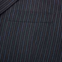 CURRENT Brioni Grey Blue Wool Striped Woven Dual Vents 3Btn Suit 50L