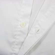 Z Zegna Silver Line Drop 8 White Cotton MOP FC Spread Dress Shirt 38EU/15US