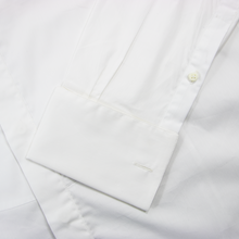 Z Zegna Silver Line Drop 8 White Cotton MOP FC Spread Dress Shirt 38EU/15US