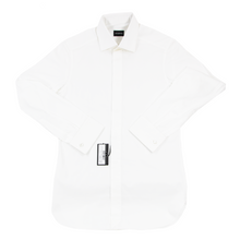 Zegna White Cotton French Cuff MOP Spread Evening Dress Shirt 42EU/16.5US
