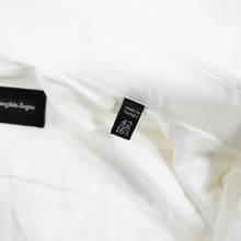 Zegna White Cotton French Cuff MOP Spread Evening Dress Shirt 42EU/16.5US