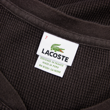 Lacoste Brown Cotton Textured LS Piped Half Button Scoop Neck Polo Sweater 2XL