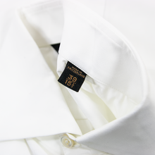 Zegna Couture White Cotton MOP Pique Spread Collar Dress Shirt 39EU/15.5US