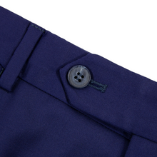LNWOT Eidos Bazar Cobalt Loro Piana S120 Wool Twill Glossy Flat F. 2Btn Suit 40R
