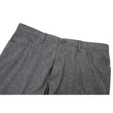Brioni Pewter Grey Wool Flannel Jean Cut 5-Pocket Flat Front Pants 36W