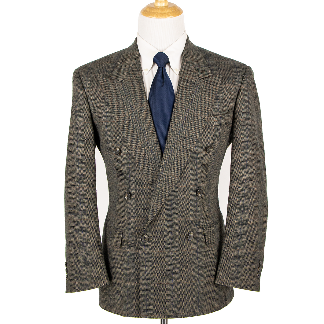 Givenchy by Monsieur Multi-Color Wool Peak Lapel Double Breasted Jacket 42R