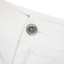 Zegna Sport Chiffon White Cotton Twill Unlined Flat Front Shorts 52EU/36W